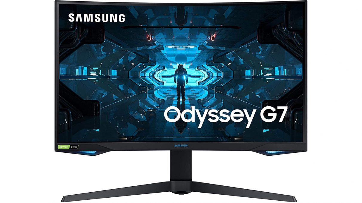 Una foto del monitor de juegos Samsung Odyssey G7.